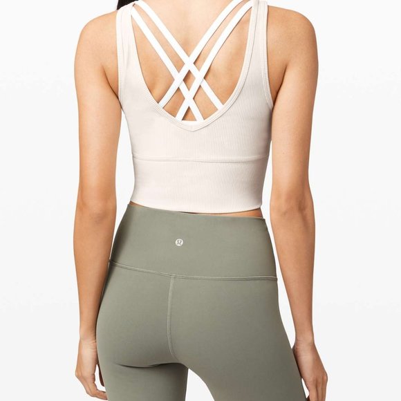 Lululemon Power Pivot Tank *Rib Orange Tank Reversible 🍑🍊 - Picture 6 of 7